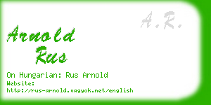 arnold rus business card